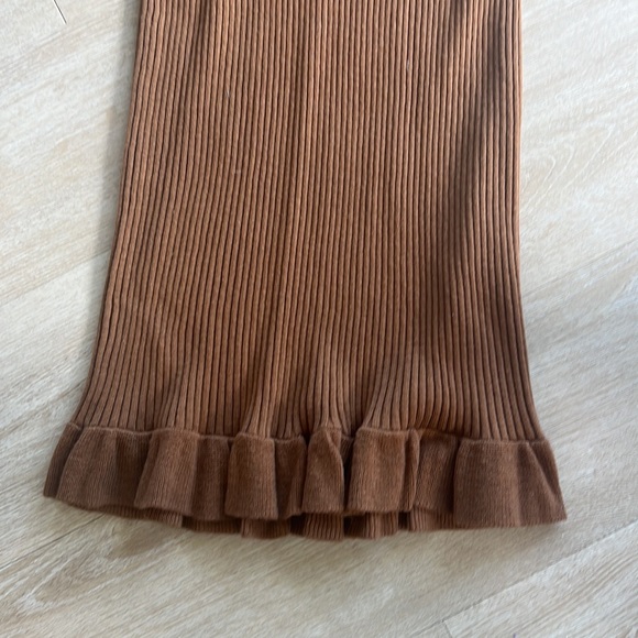 NWOT dh New York Halter Brown Knit Dress Midi - XS - Picture 3 of 5